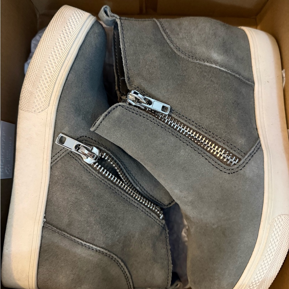 Steve Madden Gray Suede High-Top Sneakers